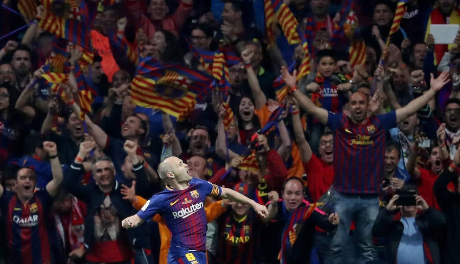 Andrés Iniesta se despidió de la Copa del Rey de la mejor manera posible, levantando el trofeo de campeón y realizando un auténtico partidazo que incluyó un gran gol marca de la casa.