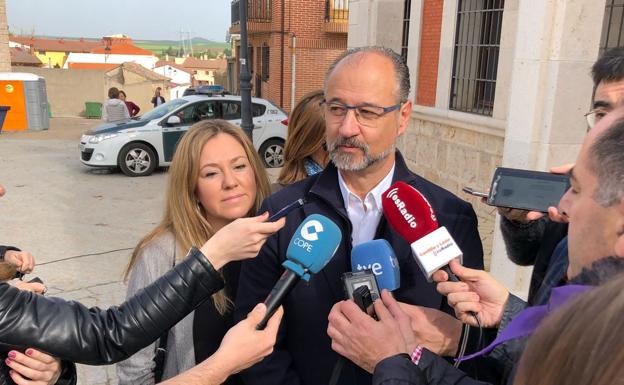 Luis Fuentes a su llegada a Villalar