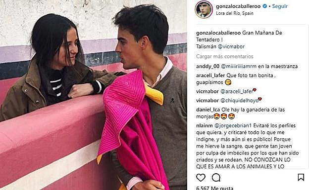 Victoria Federica con el torero Gonzalo Caballero. 