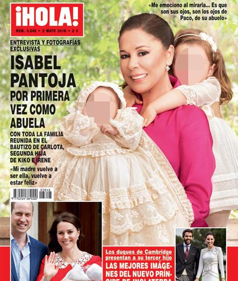 Isabel con sus nieta Ana y Carlota en la portada de 'Hola!'. 