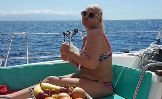 Belén Esteban disfrutando de las vacaciones. 