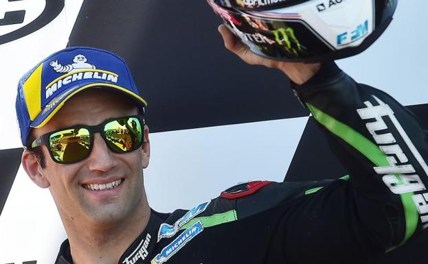 Zarco celebrando su pole