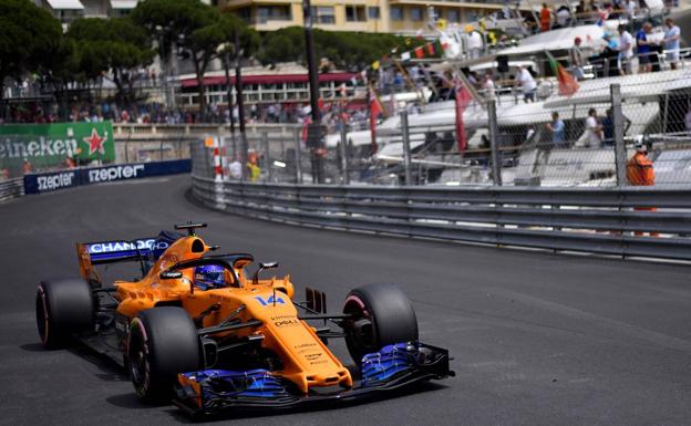 Fernando Alonso, en el circuito urbano de Mónaco.