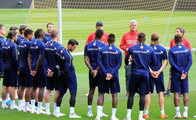 La Selección Española en el entrenamiento 