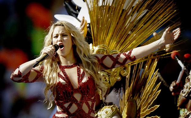 Shakira en uno de sus conciertos. 