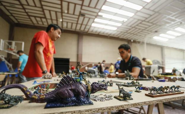 Imagen de un torneo de Warhammer del Festival Animae Mundi celebrado en Salamanca en 2017.