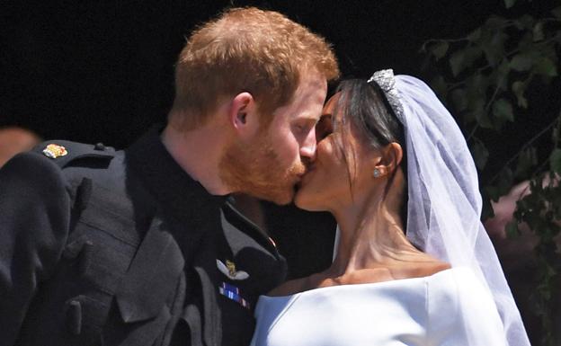 El Príncipe Harry y Meghan Markle, el día de su boda.