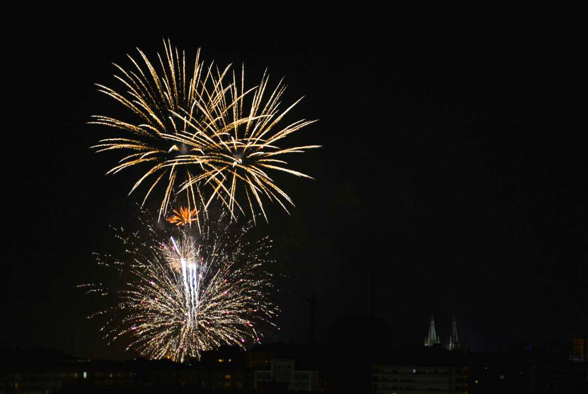 Fotos: Primera sesión de ls fuegos artificiales