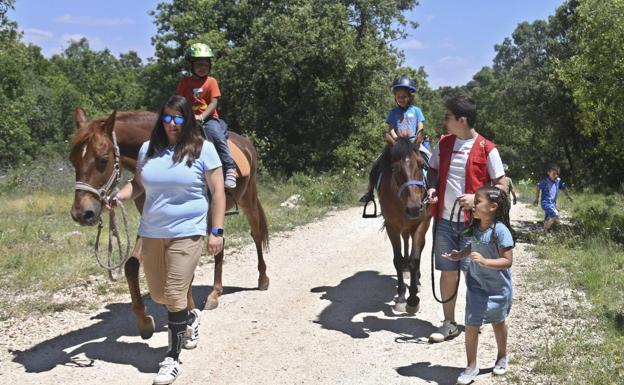 Los niños han disfrutado ya de paseos a caballo.