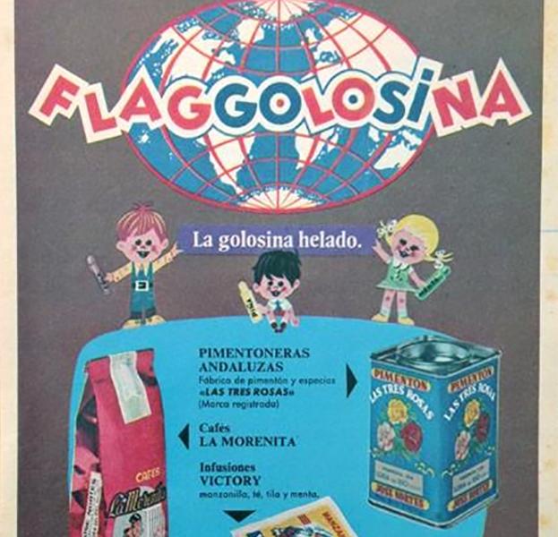 ¡Flaggolosina! Anuncio publicitario de 1972.