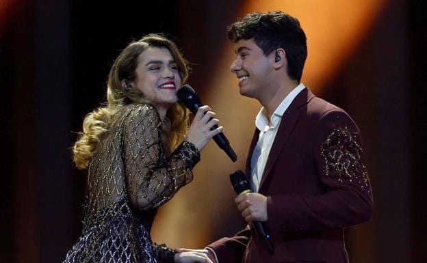 Amaia y Alfred durante su actuación en el Festival de Eurovisión. 