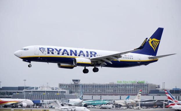 Un avión de Ryanair.