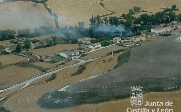 Imagen del incendio de Rublacedo