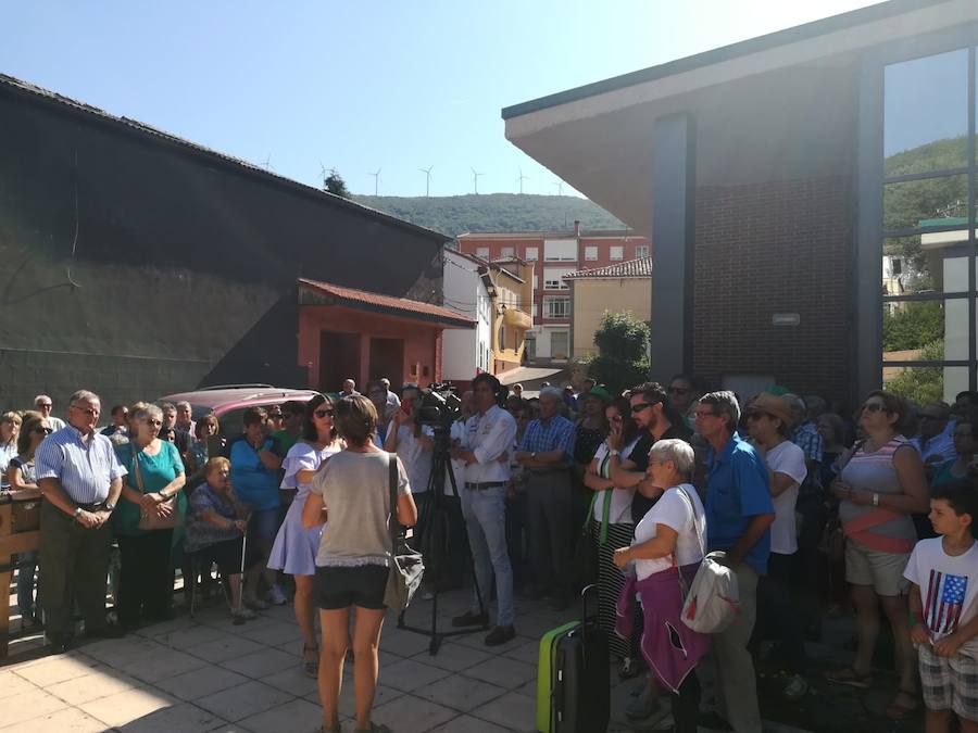 Concentración de protesta, la semana pasada en Barruelo. 