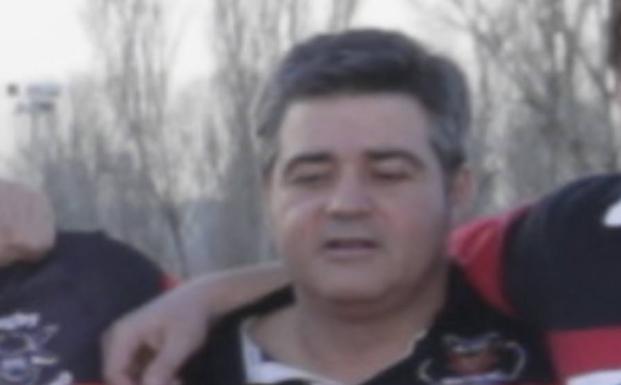 Félix Carrión Moras, durante un reencuentro con exjugadores del equipo de rugby Minotauro en 2015