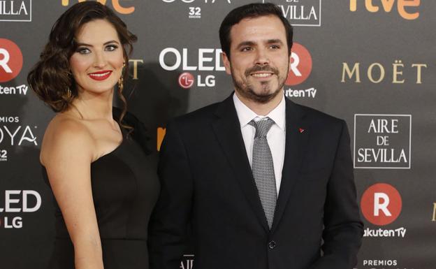 Alberto Garzón y su esposa Anna Ruiz. 