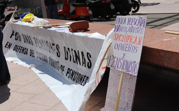 Imagen de archivo de las protestas por unas pensiones dignas en Burgos