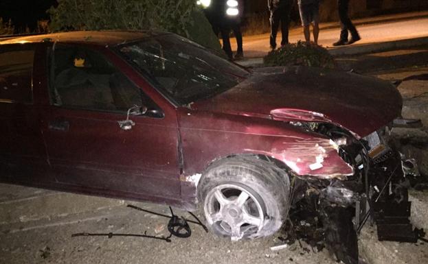 Estado en el que quedó el vehículo tras el accidente.