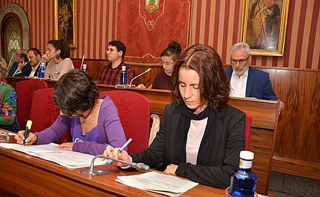 Los concejales de Imagina Burgos en un Pleno. 