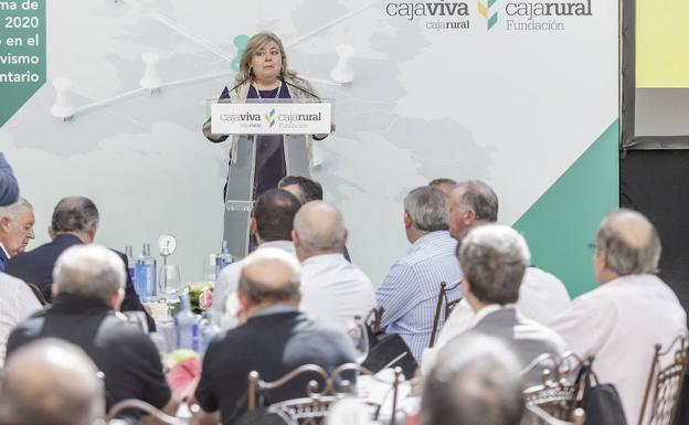 Clara Aguilera ha protagonizado una jornada informativa de Caja Rural Burgos