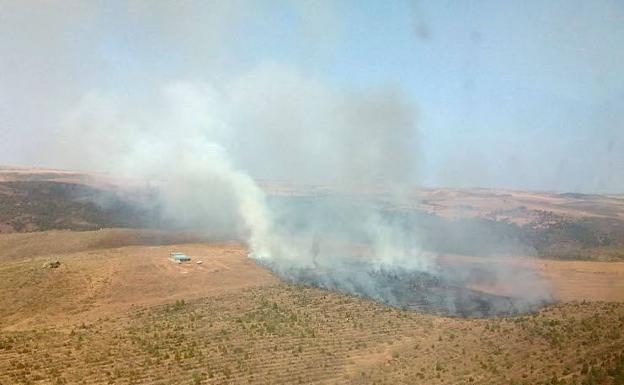 Incendio registrado en la provincia de Zamora a finales del pasado mes de agosto. 