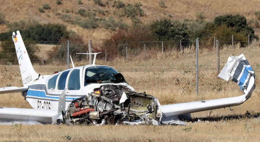 Fotos: Sin un rasguño, tras estrellarse con su avioneta en Fuentemilanos