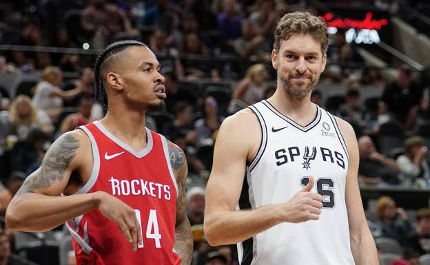 Pau Gasol, durante el aprtido ante los Rockets. 