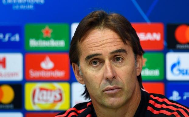 Julen Lopetegui, durante la rueda de prensa. 