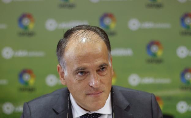 El presidente de LaLiga, Javier Tebas. 