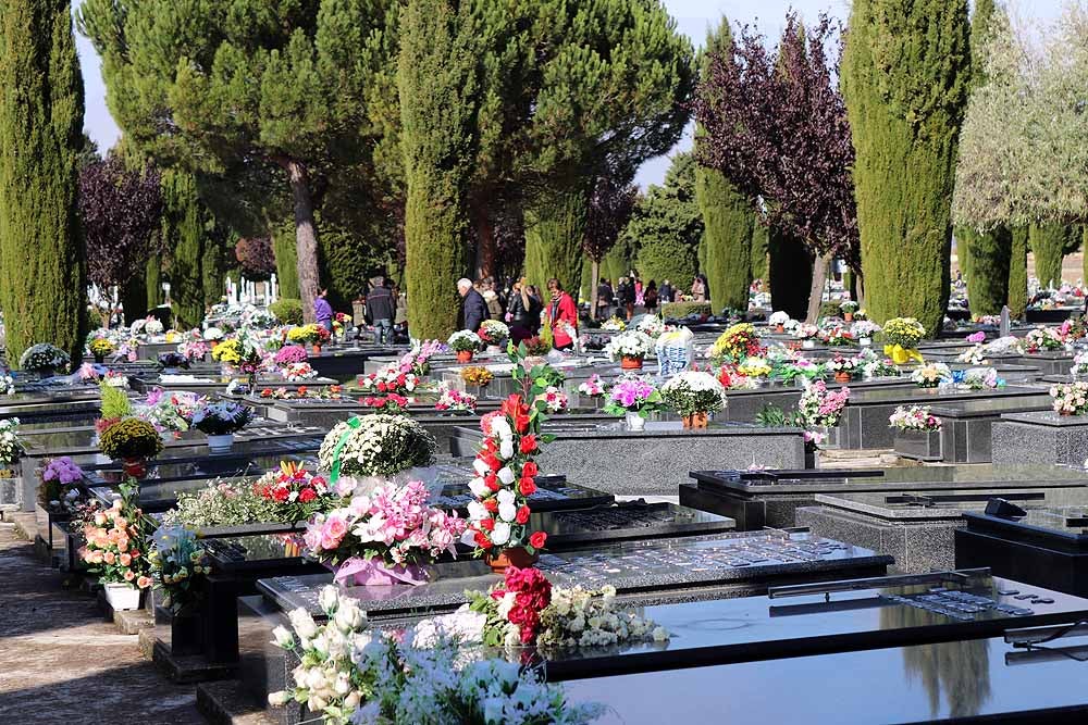 El Día de Todos los Santos, el Cementerio de San José ha estado lleno de burgaleses, que han ido a visitar a sus difuntos y a llevarles flores de recuerdo