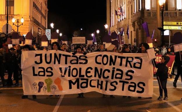 Pancarta de una manifestación contra la Violencia de Género