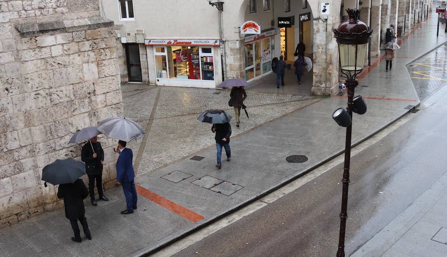 La lluvia llega a Burgos y se quedará, al menos, una semana