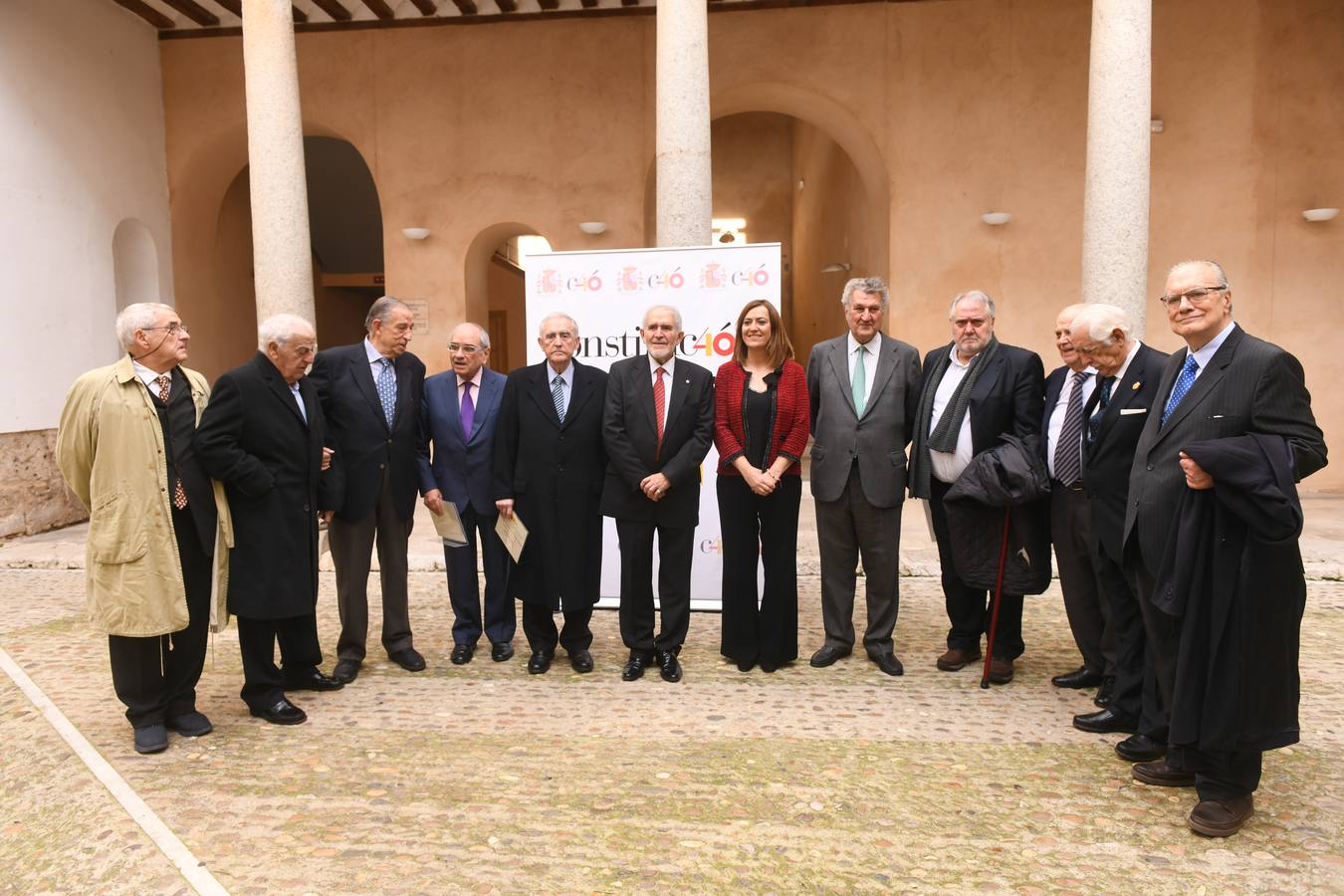 Demetrio Madrid, José Constantino Nalda, Juan José Lucas y Jesús Posada participan en el acto 'Construcción y desarrollo de la comunidad de Castilla y León en el marco de la Constitución', celebrado en las Casas del Tratado de Tordesillas 