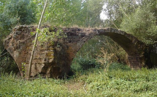 Puente de San Pedro de Royales, ubicado entre la localidad palentina de Olmos de Pisuerga y la burgalesa de Valtierra de Riopisuerga