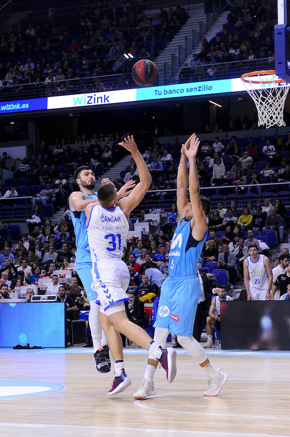 Un resumen en imágenes del partido que ha enfrentado hoy al Movistar Estudiantes y el San Pablo Burgos en el Wizink Center de Madrid.