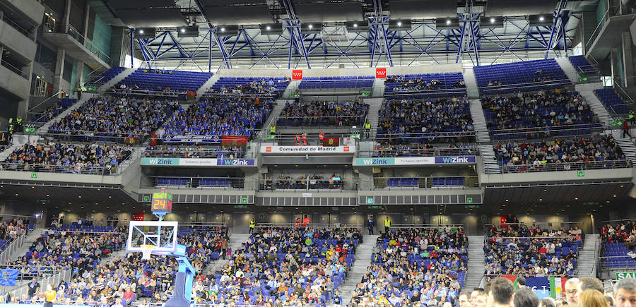 Cientos de aficionados burgaleses vuelven a desplazarse en masa al WiZink Center de Madrid para apoyar al San Pablo