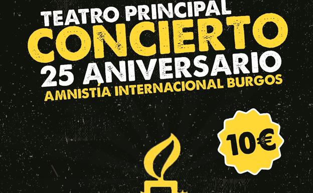 Cartel del concierto de Amnistía Internacional. 