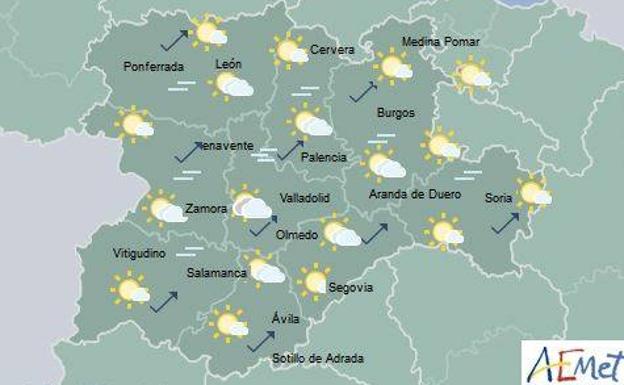 Predicción meteorológica para este sábado 22 de diciembre en Castilla y León. 