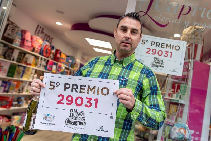 El número 29.031, premiado con el cuarto de los quintos premios del sorteo de Navidad, dotado con 60.000 euros la serie y con 6.000 euros cada décimo, ha estado muy repartido y Toledo ha sido una de las ciudades a las que ha alcanzado la fortuna. 