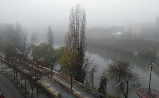 Banco de niebla en Valladolid.