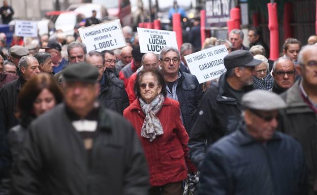 Manifestación por las pensiones dignas en Valladolid. 