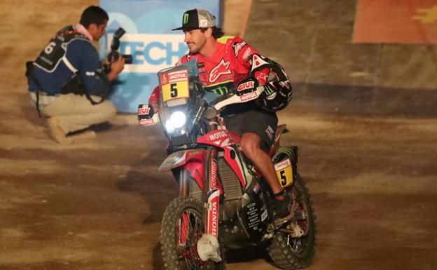 Joan Barreda, durante el Dakar.