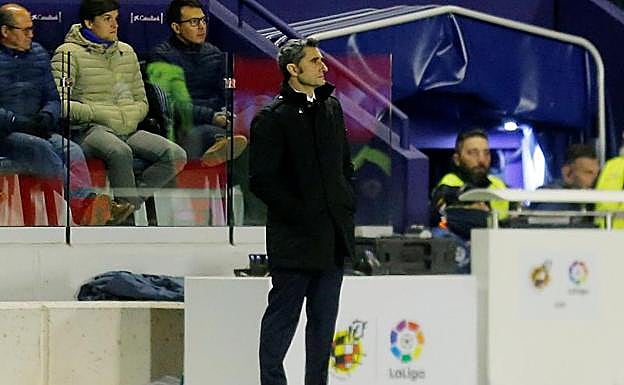 Ernesto Valverde, durante el partido ante el Levante.