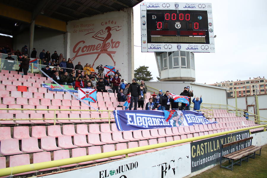 Los burgalesistas han disfrutado de la victoria de su equipo por dos goles a cero frente a la Ponferradina.