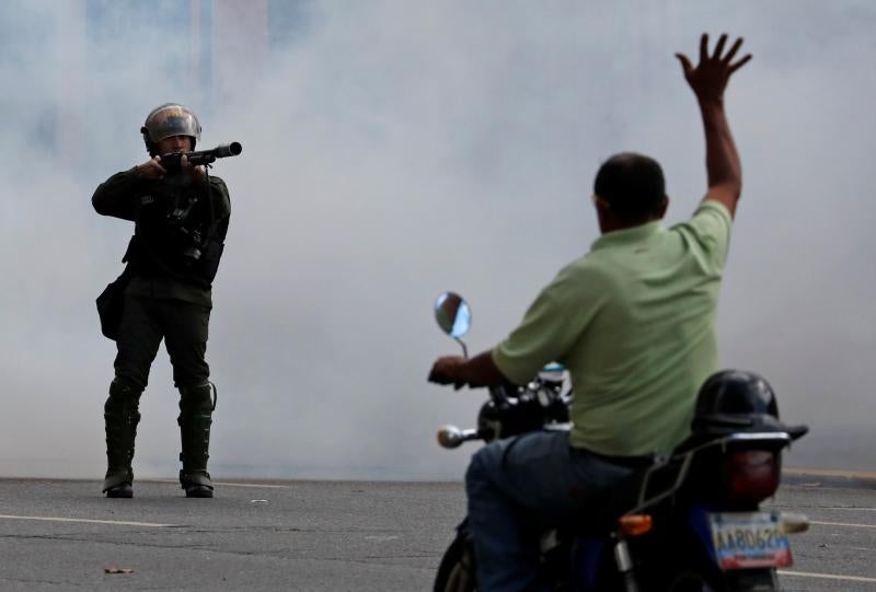 Fotos: Enfrentamientos en Venezuela tras la autoproclamación de Juan Guaidó