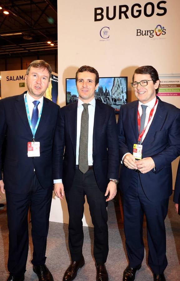 Pablo Casado, mjunto al alcalde de Burgos Javier Lacalle y el presidente del PPCyL, Alfonso Fernández Mañueco.