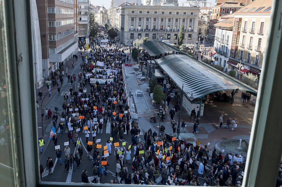 Fotos: Manifestación en Valladolid en defensa de la sanidad pública de Castilla y León