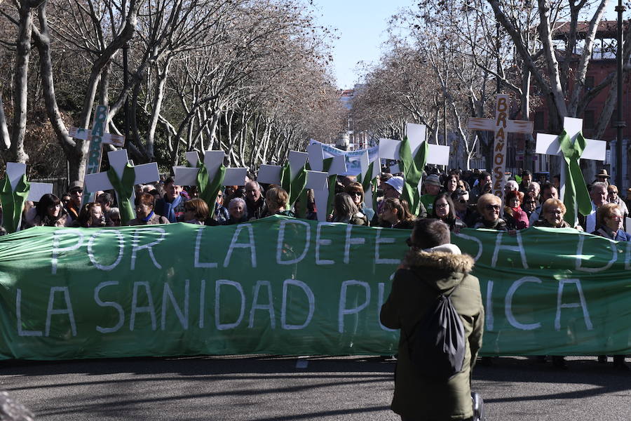 Fotos: Manifestación en Valladolid en defensa de la sanidad pública de Castilla y León