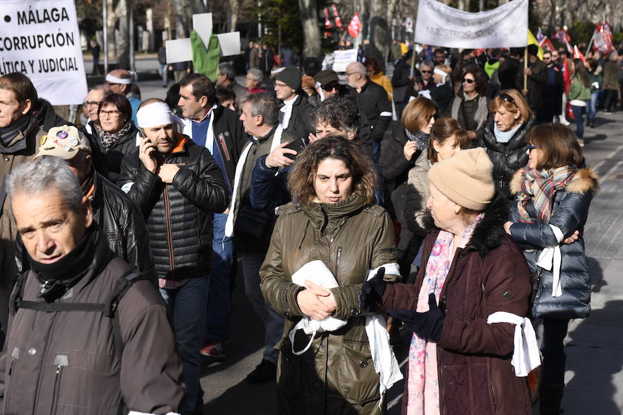 Fotos: Manifestación en Valladolid en defensa de la sanidad pública de Castilla y León