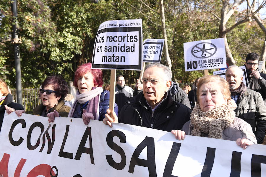 Fotos: Manifestación en Valladolid en defensa de la sanidad pública de Castilla y León